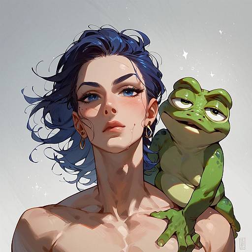 Detailed Low Angle Portrait of Pepe