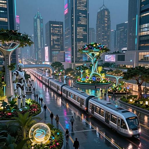 AI Utopia Smart Metropolis Harmony