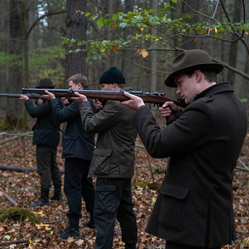 Tension in the Forest: Armed Figures