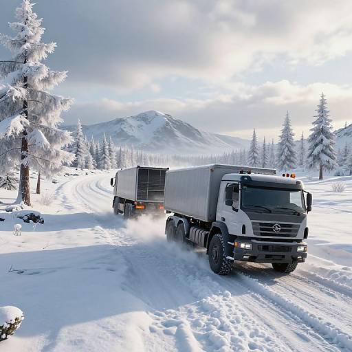 Winter Off-Road Driving in BeamNG