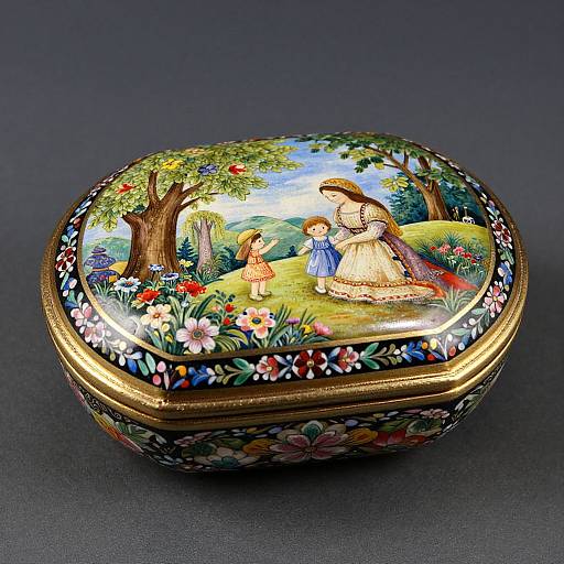 Handcrafted Russian Kholuy Lacquer Box