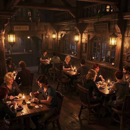 Cozy Fantasy Tavern Concept Art