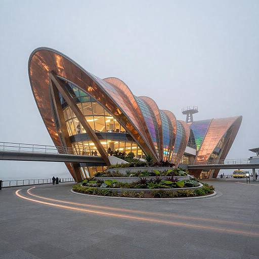 Harbor-Side Biomorphic Ferry and Tram Interchange