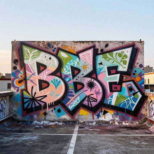 Dynamic Word Graffiti Art Composition