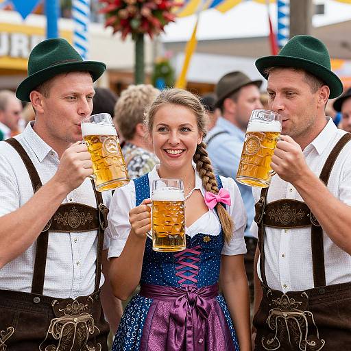 Lively Oktoberfest Celebration Scene