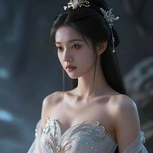 Alluring AI in Ethereal Sci-Fi