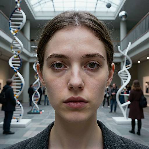 Biomorphic Courtyard Woman Portrait