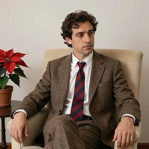 Elegant Portrait of a Man in Tweed