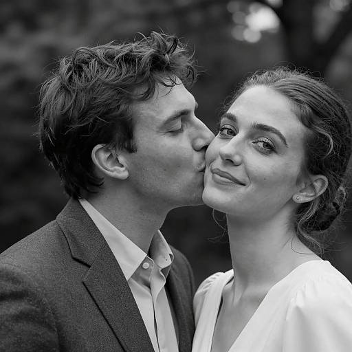 Intimate Black and White Couple Portrait