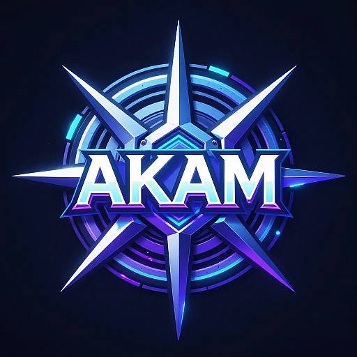 Futuristic Cyberpunk Neon Logo