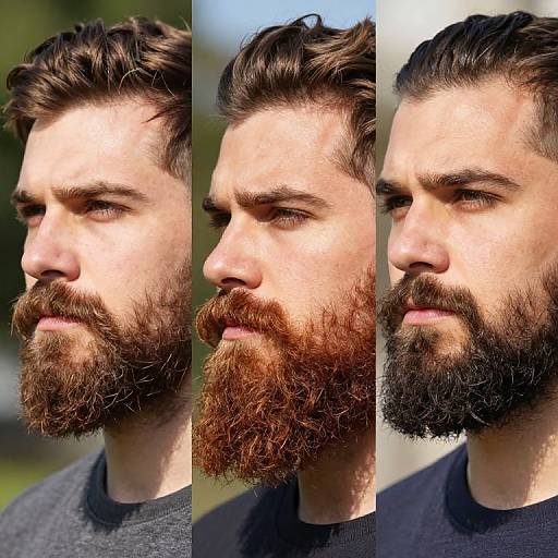 Diverse Beard Styles in Natural Light