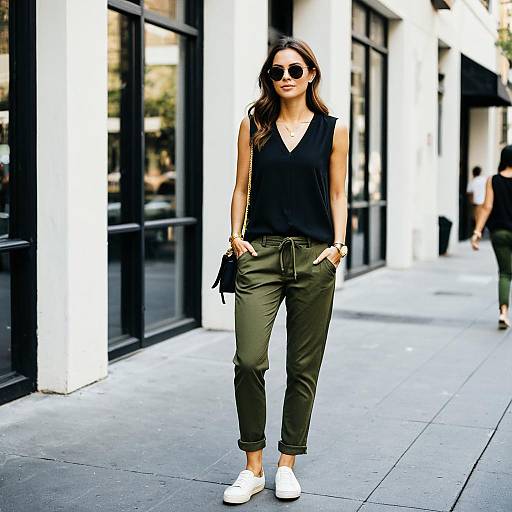 Casual Chic Woman in Stylish Outfit