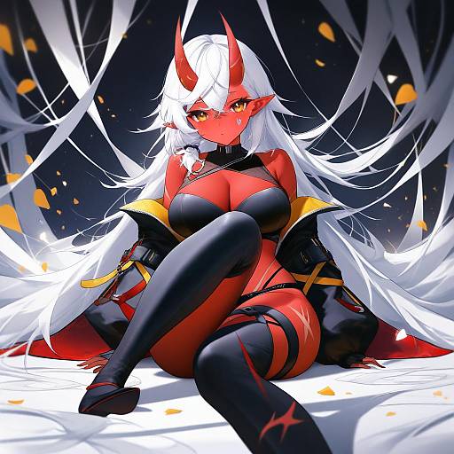 Illustration of Akumi (yoclesh), vyugen in the style of Niliu chahui