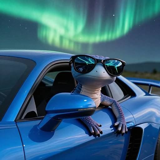 Anthro Gecko Hero in Sportscar