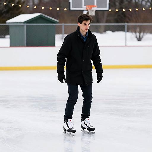 Skater in Winter Wonderland Scene