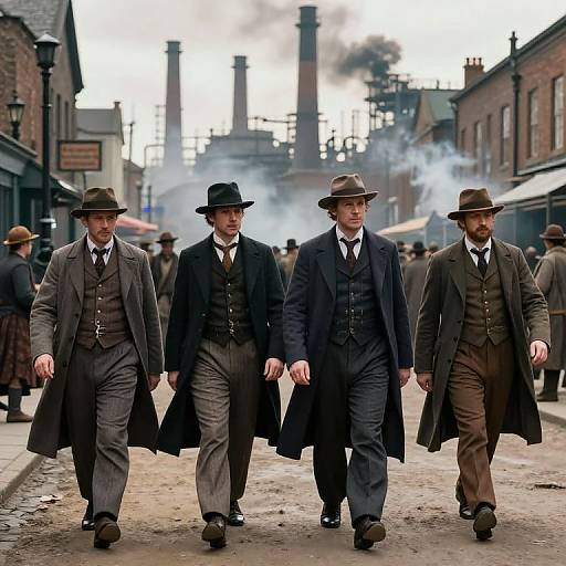 Bourgeois Walking Industrial Revolution Street