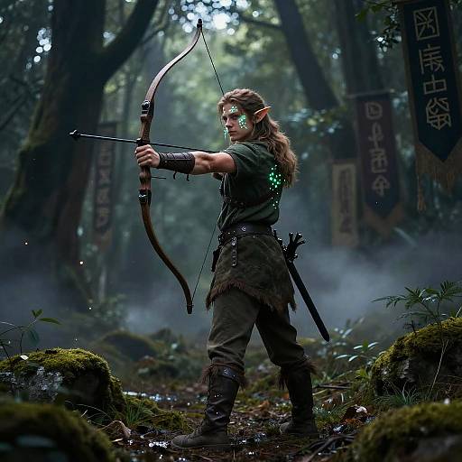 Mystic Elf Archer in Twilight Forest