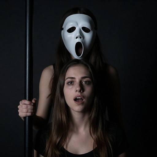 Eerie Portrait of Women in Shadows