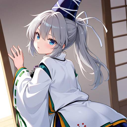 Elegant Girl in Traditional Japanese Attire
