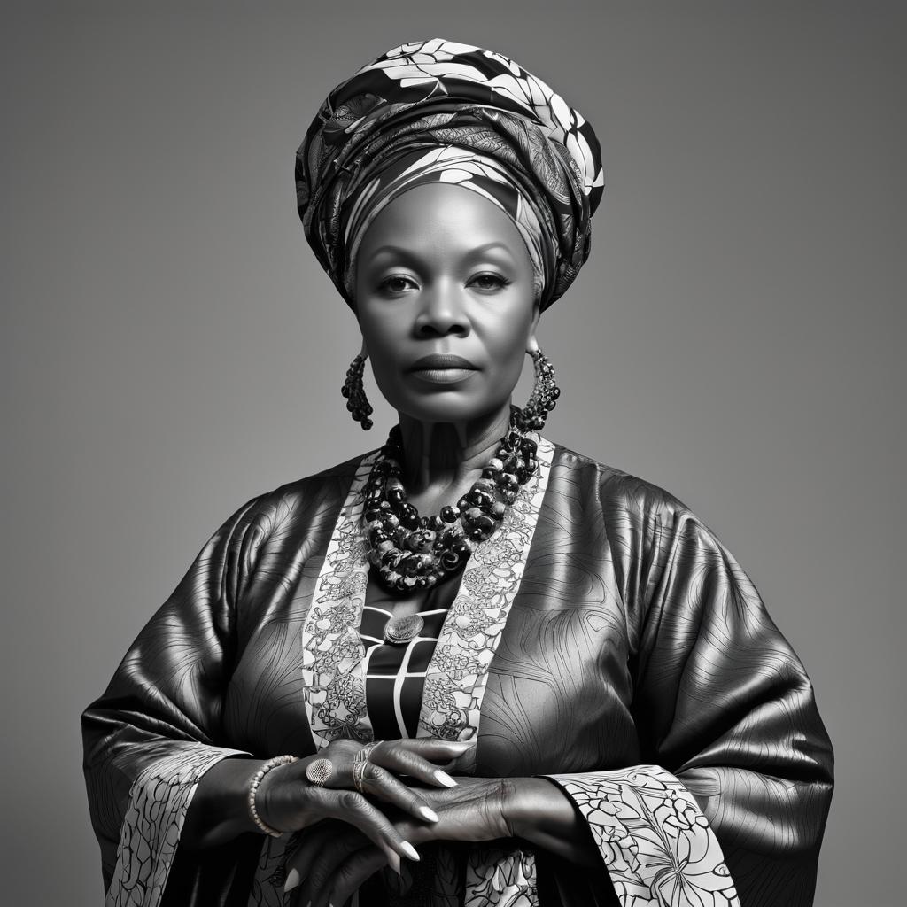 Elderly Woman in Afro-Colombian Portrait