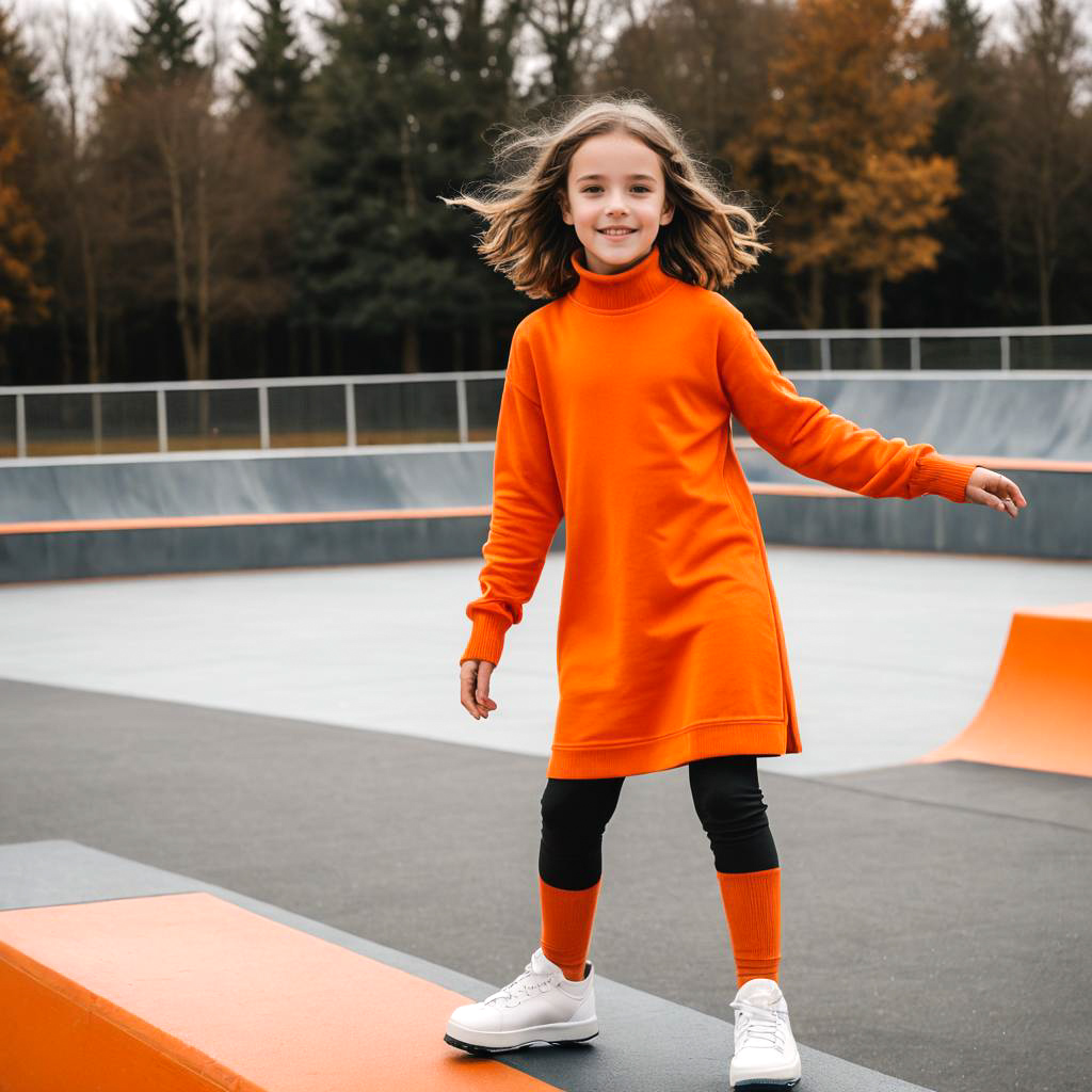 Dynamic Young Athlete in Skate Park