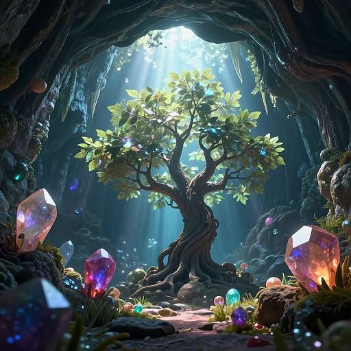 Surreal Underground Mystical Forest