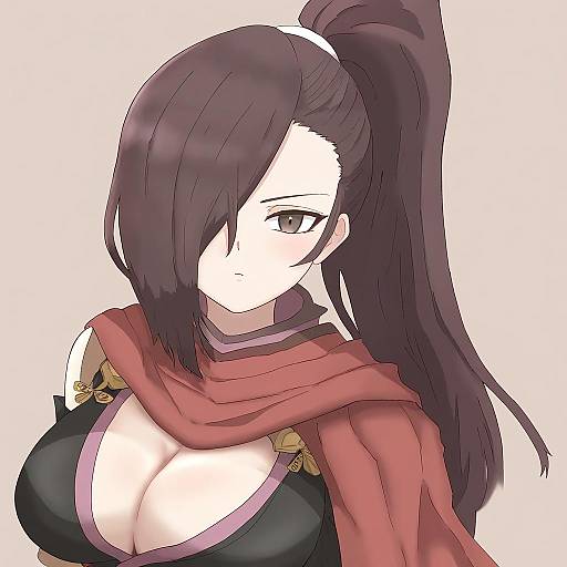 Illustration of Kagero (fire emblem), fire emblem in the style of Kosshii (masa2243)