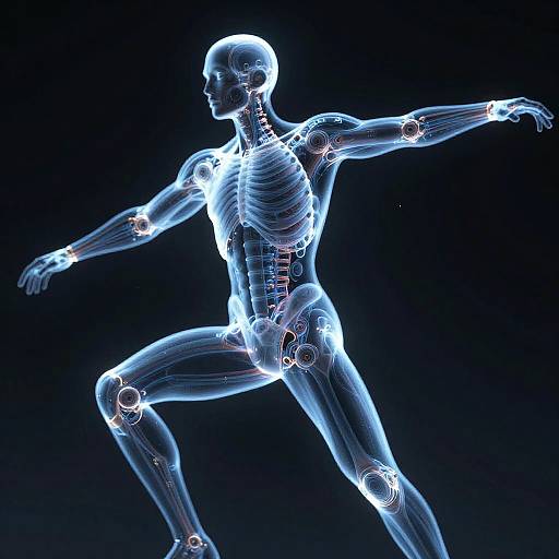 Neon Xray Cybernetic Human Anatomy