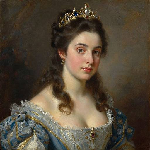 Expressive Oil Painting of European Princess