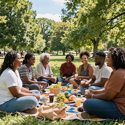 Joyful Picnic in Sunny Park