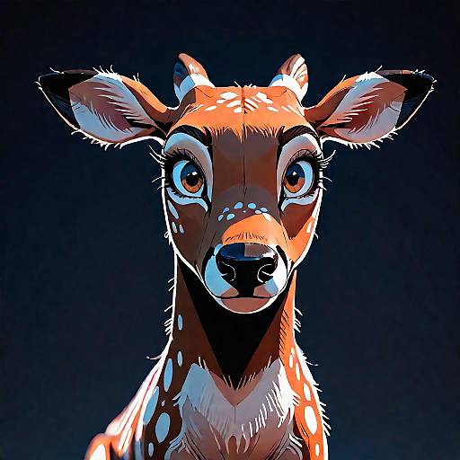 Isometric Feral Cervid Female Render