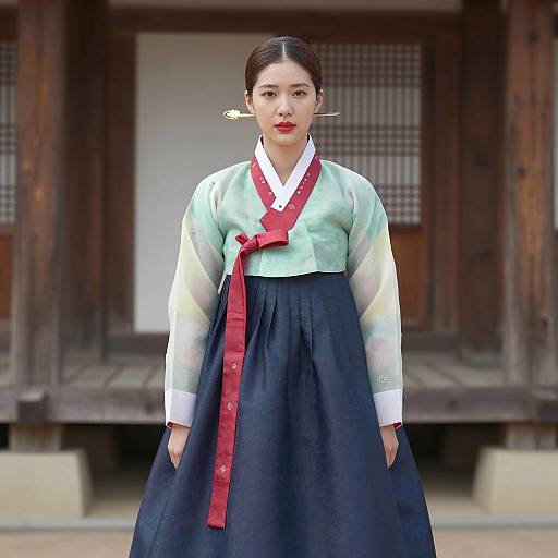 Korean Woman in Traditional Hanbok