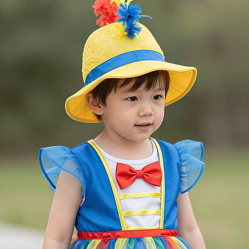 Child in Colorful Carnival Costume