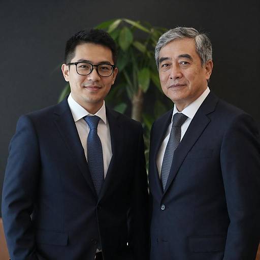 Portrait of Two Men in Dark Suits