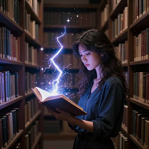 Celestial Librarian Amidst Infinite Knowledge