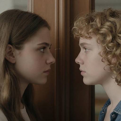 Close-Up Faceoff Between Two Women