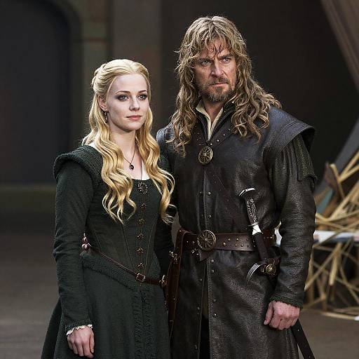 Medieval Couple in Fantasy Costumes