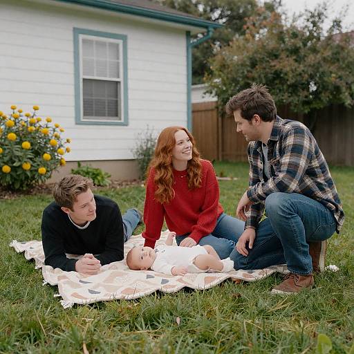 Joyful Gathering in a Lush Backyard