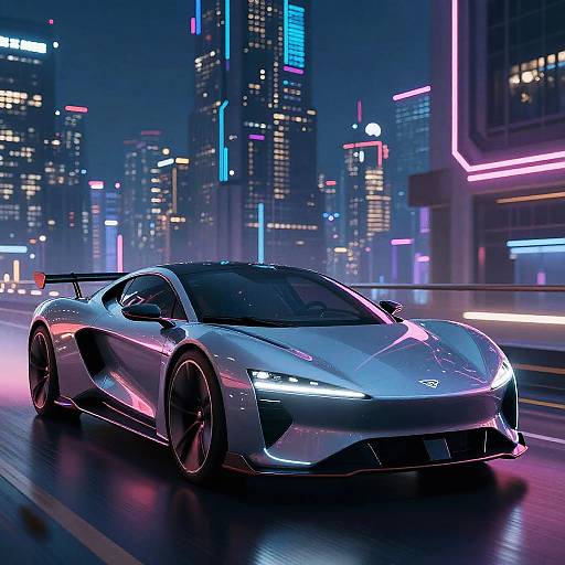 Futuristic AI Electric Car Art