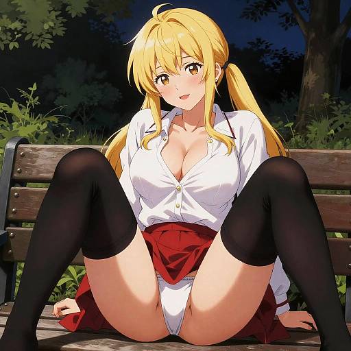 Elegant Anime Girl in Rococo Style