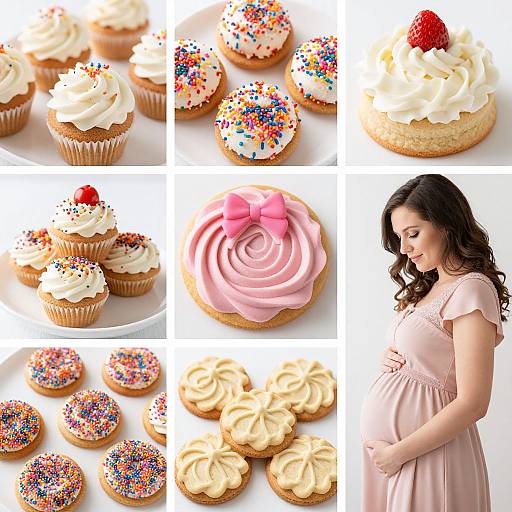 Vibrant Baby Sprinkle Dessert Collage
