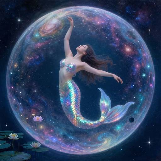 Ethereal Mermaid Cosmic Dance