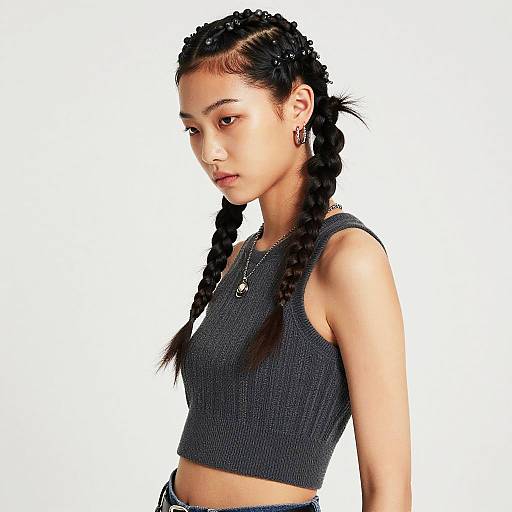 Edgy Bubble Braid Fashion Shoot