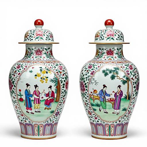Decorative Chinese Famille Rose Jars