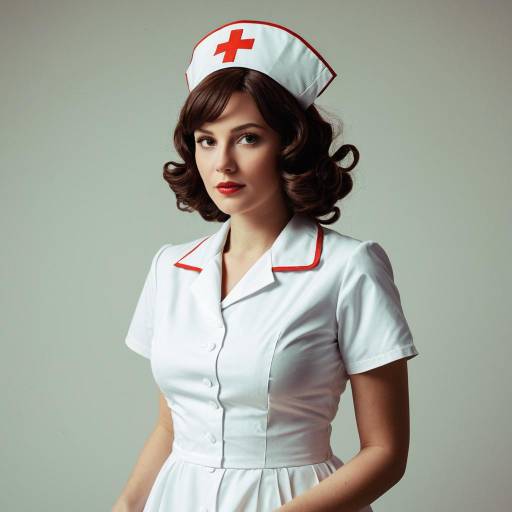 Vintage Nurse Cosplay with Fetish Elements