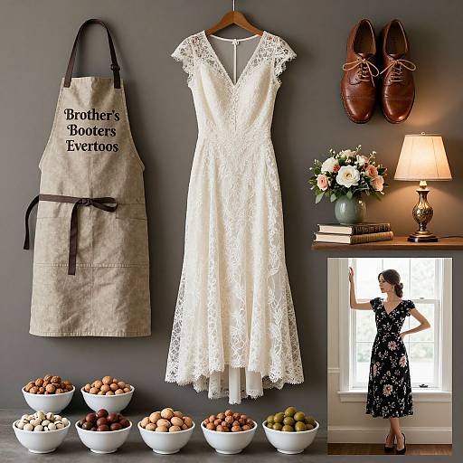 Vintage Wedding Inspiration with Lace Dress