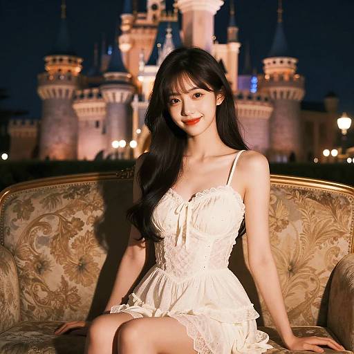 Photorealistic Teenage Girl in Castle Setting