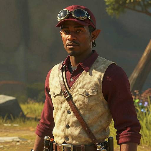 Black Detective in Zelda Style