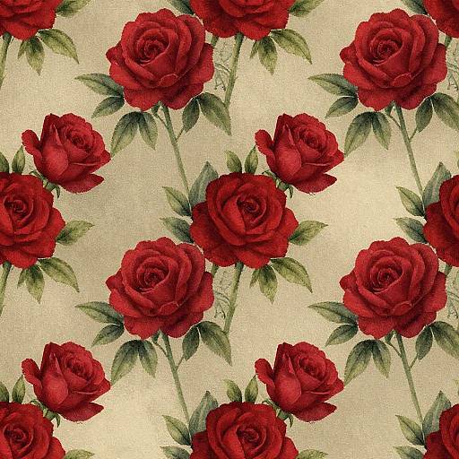 Red Roses Vintage Watercolor Wallpaper