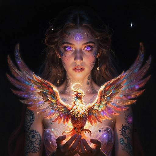 Celestial Sorceress with Radiant Phoenix